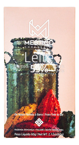 Chocolate Ao Leite Intenso 59% - Mestiço - 60g