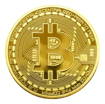 Comprar Moneda Fisica De Bitcoin Btc Bañada En Oro Gruesa 30gr