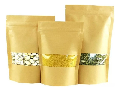 Bolsa Doypack Kraft 18x25cm Para 500g X12 Unidades