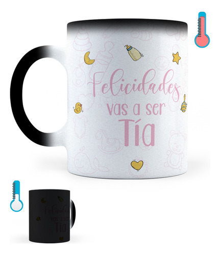 Mug Taza Mágica Vas A Ser Tía Revelación Noticia Sorpresa