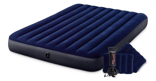 Colchon Inflable Dura-beam Intex + 2 Almohadas + Inflador Mm