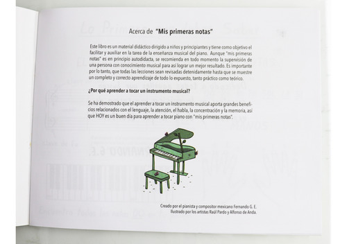 Libro La Musica En Ti Vol. 1 Y 2 Aprende Piano Musica Niños.
