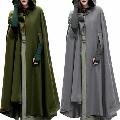 Abrigo De Mujer Capa Poncho Abrigo Trench Frente Abierto W