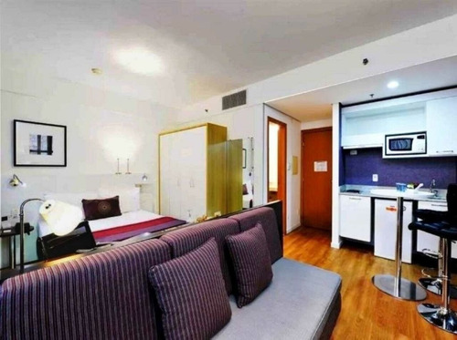 Imagem 3 de 15 de Flat Em Alphaville Para Investimento, Apartamento Cozinha - Sf12482