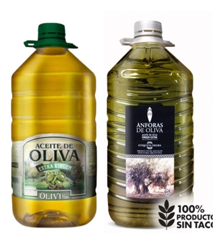 Combo X2 Aceites De Oliva Extra Virgen Olivi + Anforas 5lt