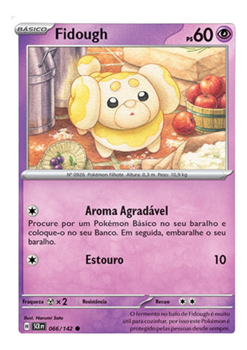 Card Pokemon Fidough (066/142) Normal Edição Escarlate E Vio