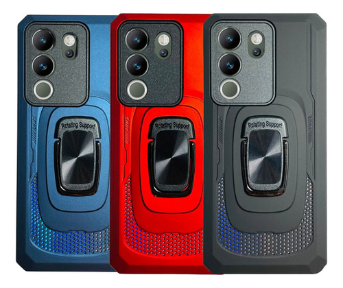 Funda Uso Rudo Anillo Tornasol + Mica Cristal De Regalo Azul Oppo A80