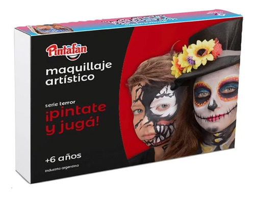 Kit Maquillaje Artistico Pintura Stencil Halloween Terror