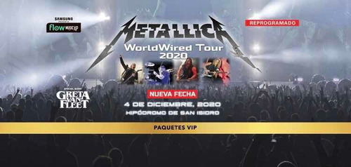Paquete Vip Para Metallica 2020