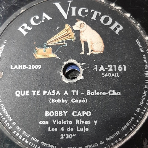 Pasta Bobby Capo Violeta Rivas 4 Lujo Rca Victor C258