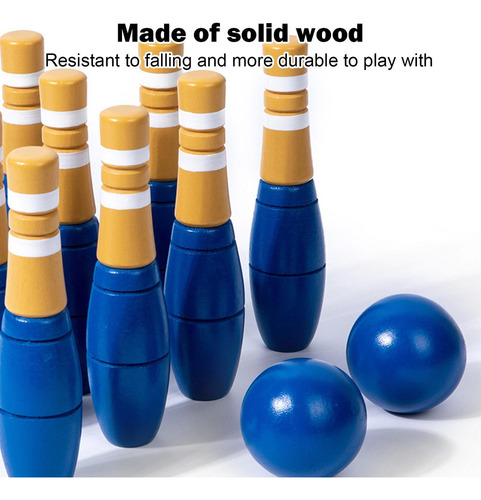 Juego De Bolos De Madera Juego De Bolos Para Patio Trasero K