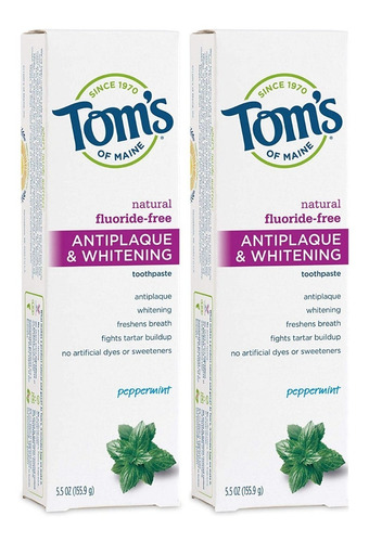 Tom's Of Maine Fluoride-free Antiplaque & Whitening Natural 