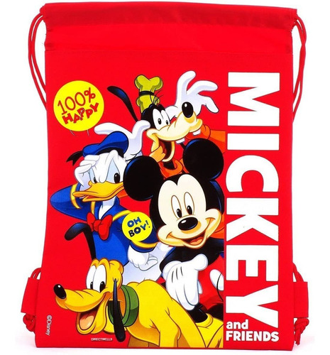 Disney Mickey Minnie Mouse  Friends - Mochila Con Cordón Par