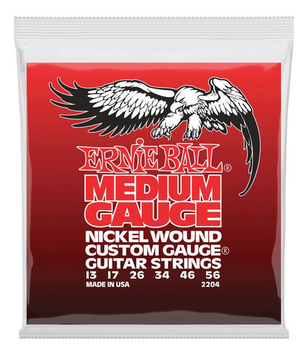 Ernie Ball Cuerdas Guit Eléctrica Nick Wound Custom 13-56