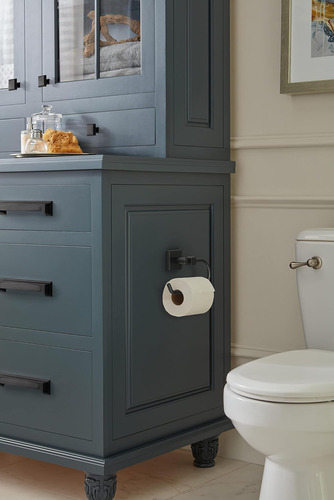 Amerock Bhmb | Matte Black Single Post Soporte De Papel Higi