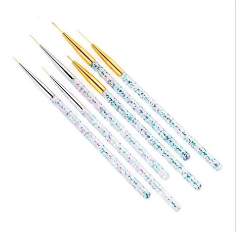 Kit (6 Canetas) Decoração De Unhas Pincel Para Pintar Unhas