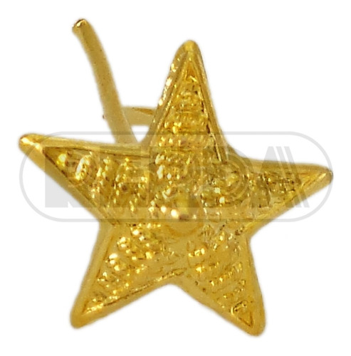 Insignia Estrella Dorada Metálica De Antigüedad
