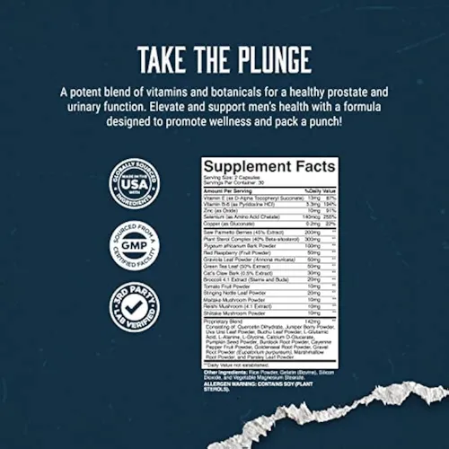 Suplemento De A Para La Prstata Para Hombres, Pygeum Con Extrao De Bayas De Palma Enana Americana A, Vitaminas, Complejo De Esteroles, Complejo De