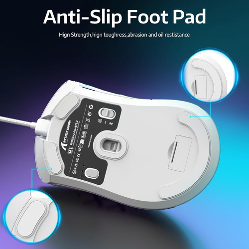 Mouse Para Jogos Sem Fio Attack Shark R1 Tri - Modo 18000 Dp