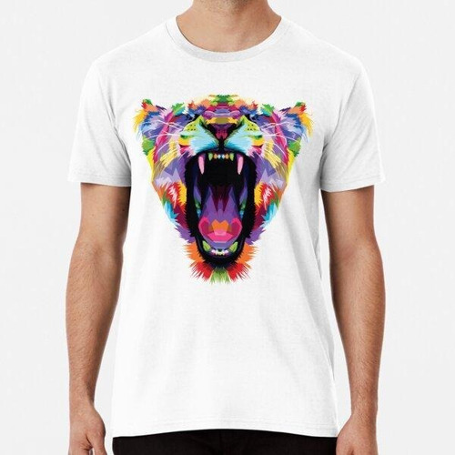 Remera Tigre, Cara, Retrato, Arte Pop Algodon Premium