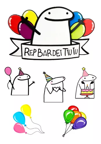 Topo De Bolo Topper De Bolo Flork Meme Rep Bardei Tiu Iu