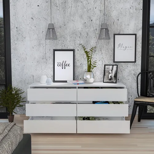 Cómoda Doble Asteria Blanco