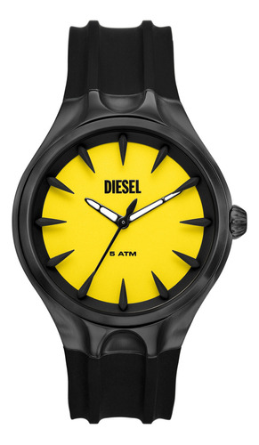 Reloj Hombre Diesel Streamline De Silicona1 Correa Negro