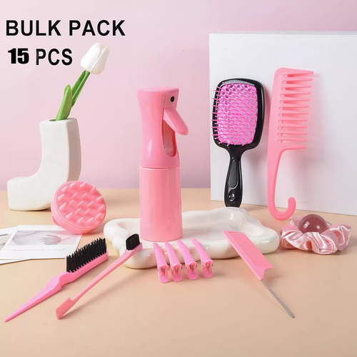 Juego De 14 Cepillos Para Cabello Rizado, Juego De Peines Para Peinar El Cabello