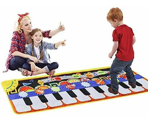 Alfombra De Piano Para Niños Y Niñas Duradera Colorido