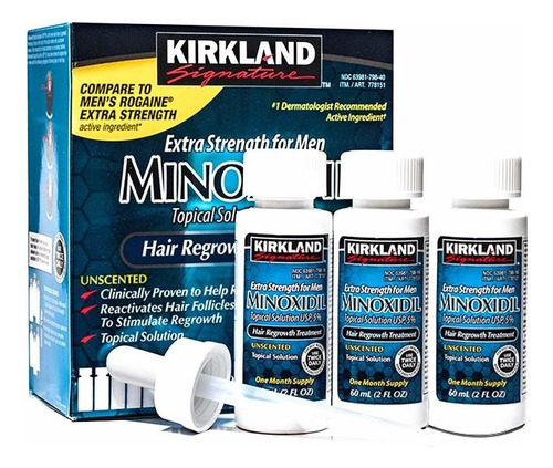 Kirkland Minoxidil 5% Solución Tópica Tratamiento De Regener