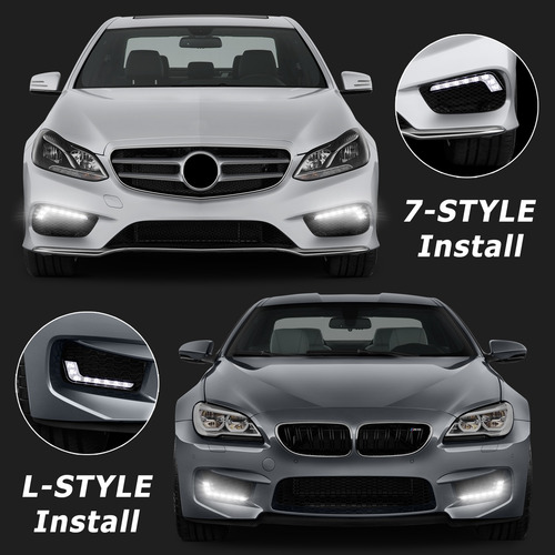 Luz Diurna De 8 Led Drl Driving Fog Lamp