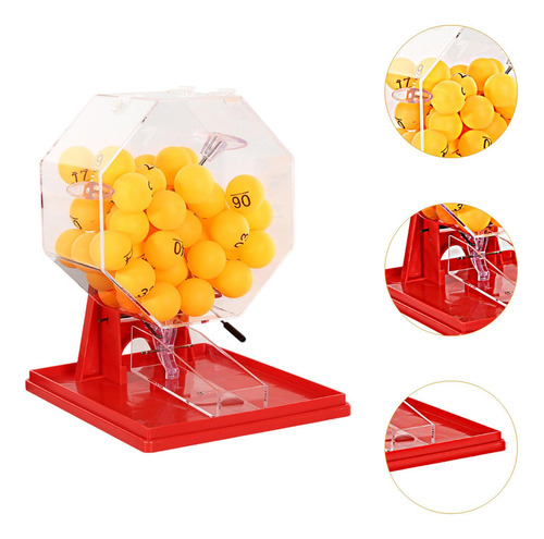 Lotto Ball Machine Lottery Machine Bolas Rojas Y Amarillas