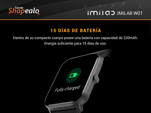Smartwatch Reloj Inteligente Imilab W01 Color Negro Spo2 -*