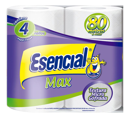 Papel Higienico  Max 4x80 Mt Esencial