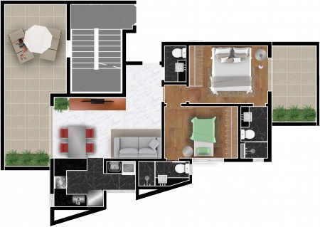 Imagem 1 de 4 de Apartamento Com Área Privativa À Venda, 2 Quartos, 2 Suítes, 2 Vagas, São Pedro - Belo Horizonte/mg - 2358