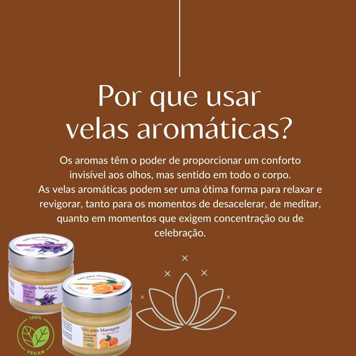 Conjunto 6 Velas Para Massagem 100g Cada Arte Dos Aromas