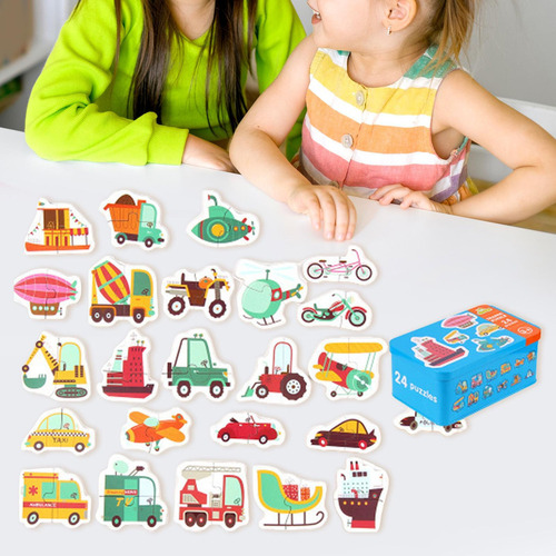 Quebra-cabeça Colorido Montessori Brinquedo Para Transporte