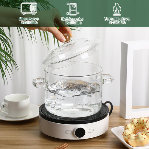 Olla De Vidrio Para Sopa Home Glass, Olla De Vidrio Para Est