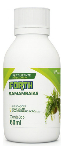 Fertilizante Líquido Forth Samambaias Concentrado 60ml