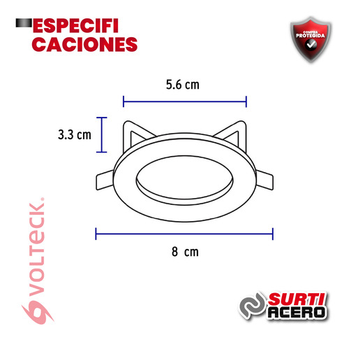 Kit4pz Luminario Redondo Ngo Fijo, Lámpara No Incluida 46613