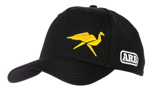 Gorra Ome Negra Con Logo Grande Amarillo Nueva 2020