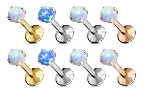 Imagen 1 de 2 de Piercing Titanio Labret Opal Corona Piercing Argentina ®