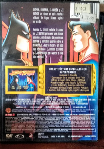 Dvd Original Batman Y Superman La Película Dc Warner 2006