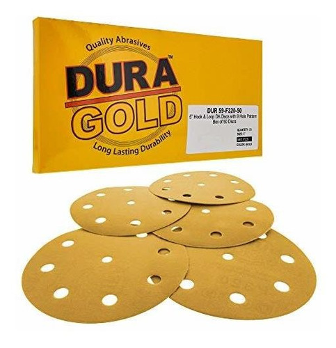 Dura-gold Premium Discos De Lija Dorados De 5 Pulgadas - Gra