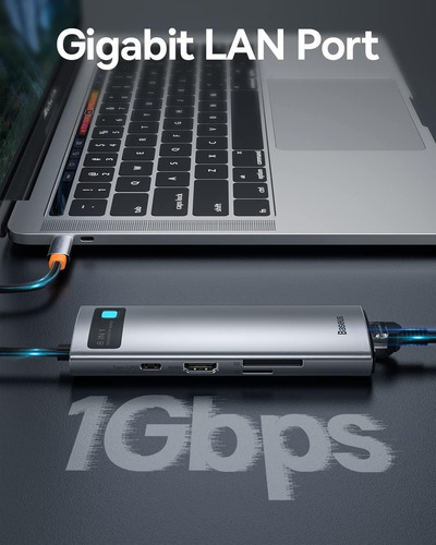 Hub Usb-c Baseus 8en1 Multipuertos Premium Para iPad Pro/air