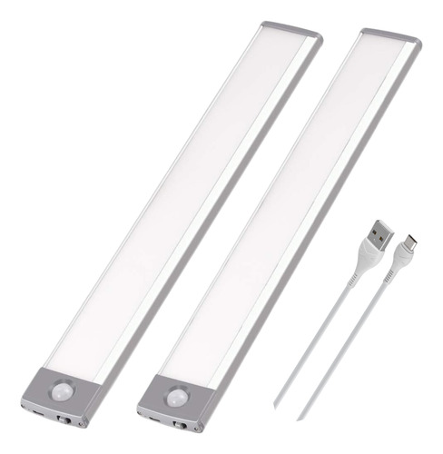 Pack2 Luz Led Recargable Sensor Movimiento Iluminacion Hogar