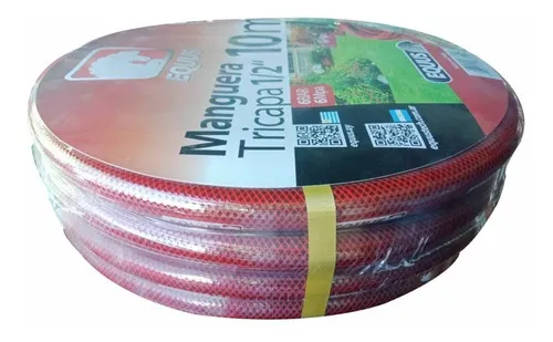 Manguera Equus Para Riego 10m Tricapa 1/2 Gh10m - Smf Color Rojo