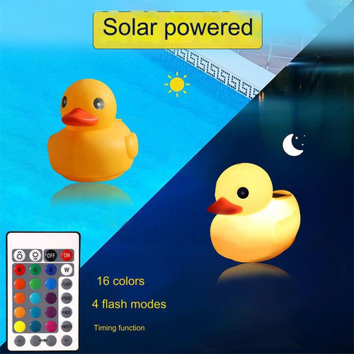 Pato Solar Flotantes Para Alberca,pato Con Luz Solar