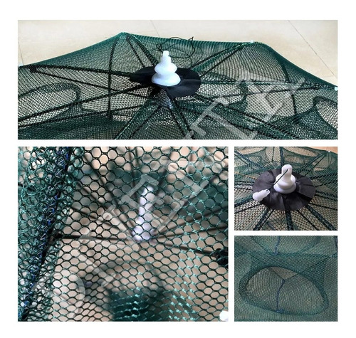 Imagen 5 de 6 de Trampa Para Mojarras Plegable 8 Bocas Pesca Precio En Oferta