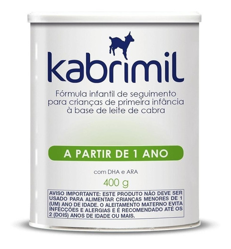 Fórmula infantil em pó sem glúten Ausnutria BV Kabrimil en lata de 1 de 400g a partir dos 12 meses